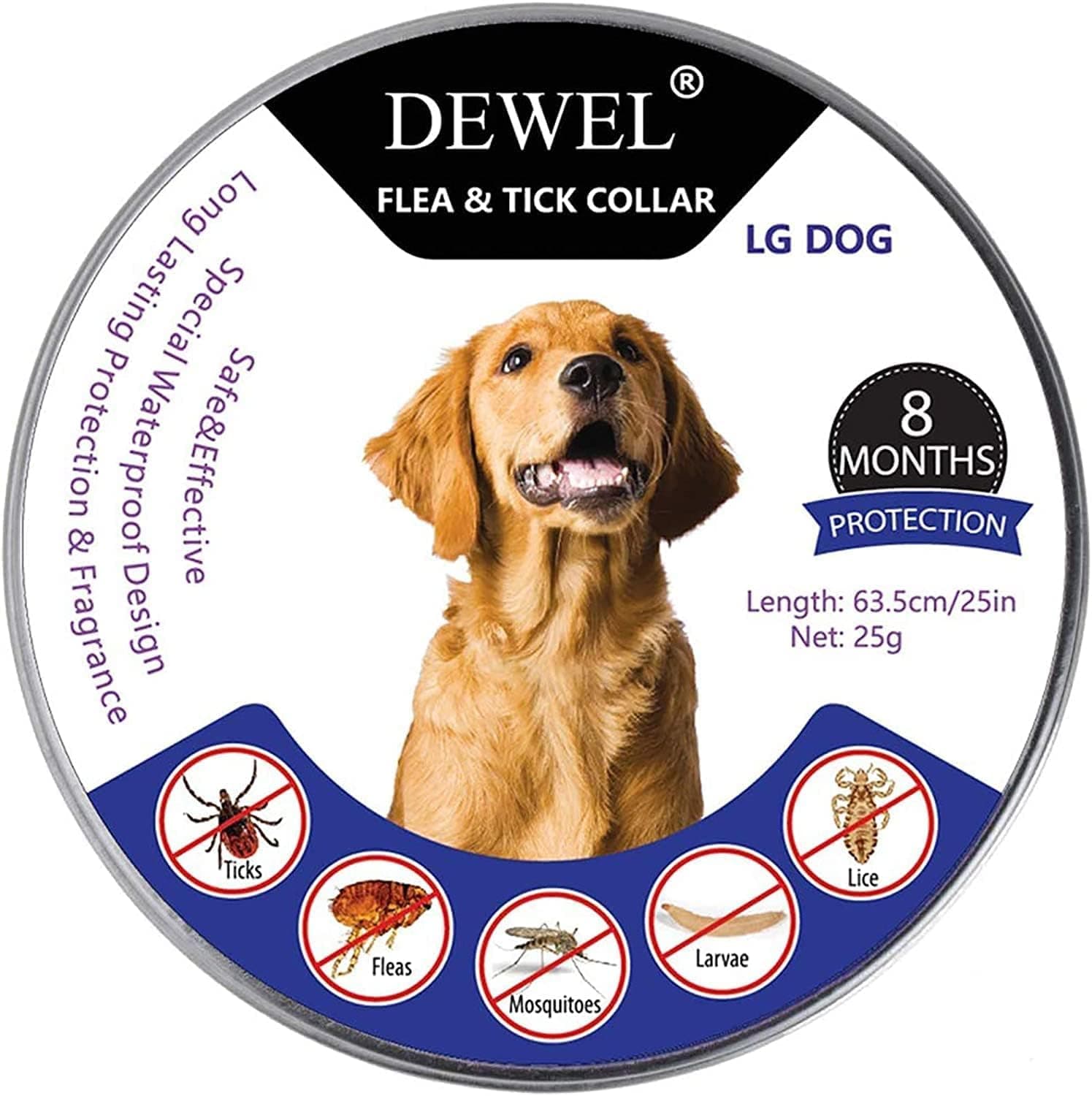 DEWEL Flea & Tick Collar 63cm