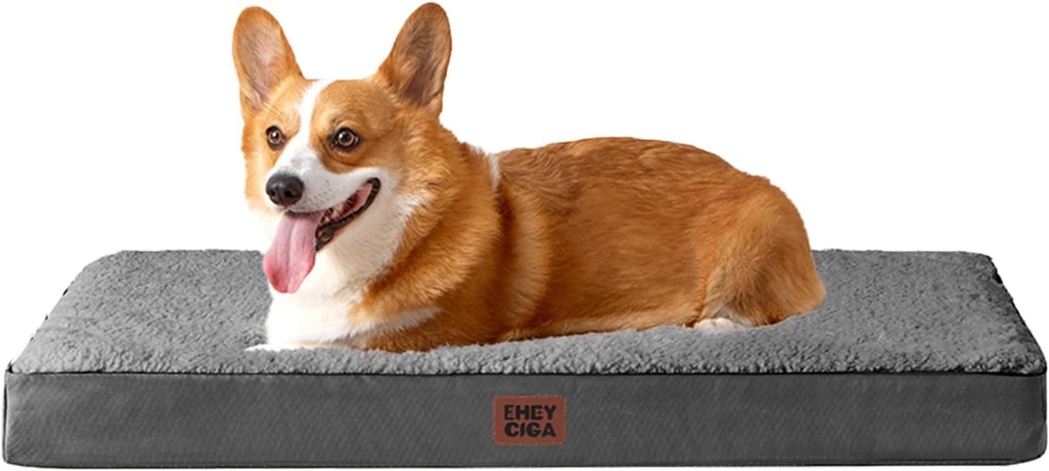 EHEYCIGA Large Orthopedic cama para perros 89x58 cm