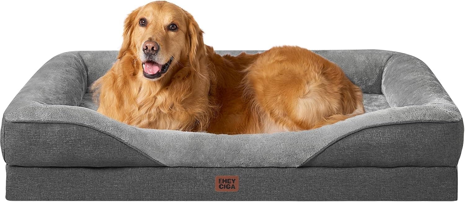 EHEYCIGA Viscoelastic Sofa cama ortopédica premium para perros 106x76 cm