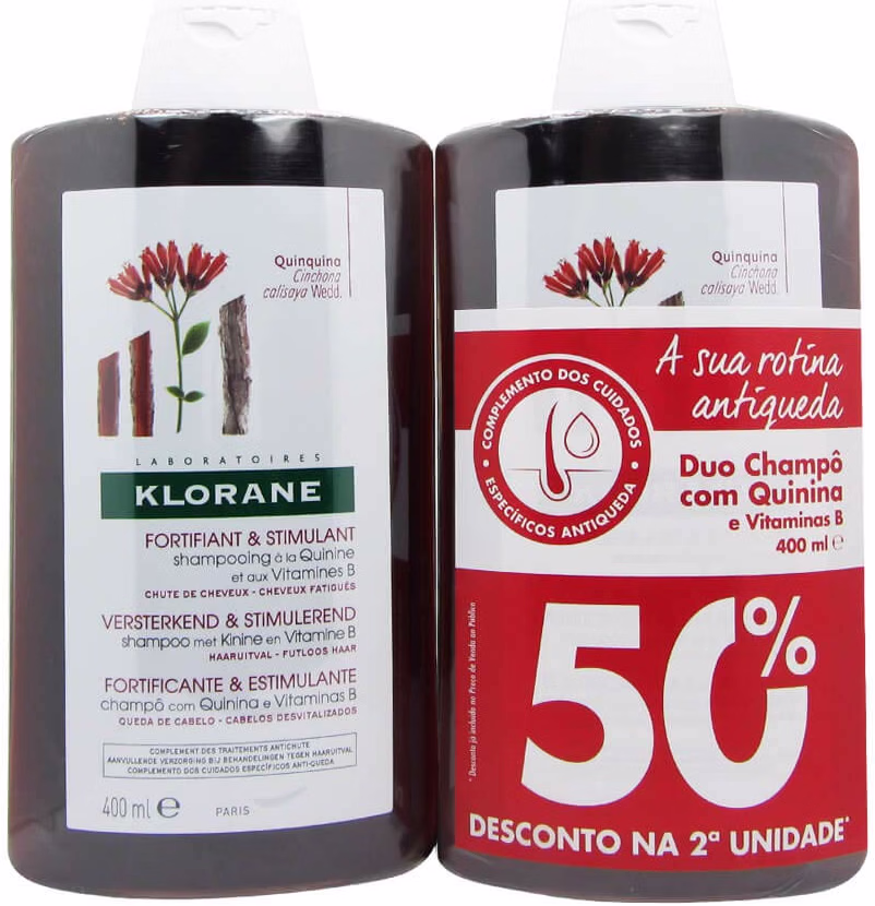 Klorane Duo Champú a la Quinina 2x400ml