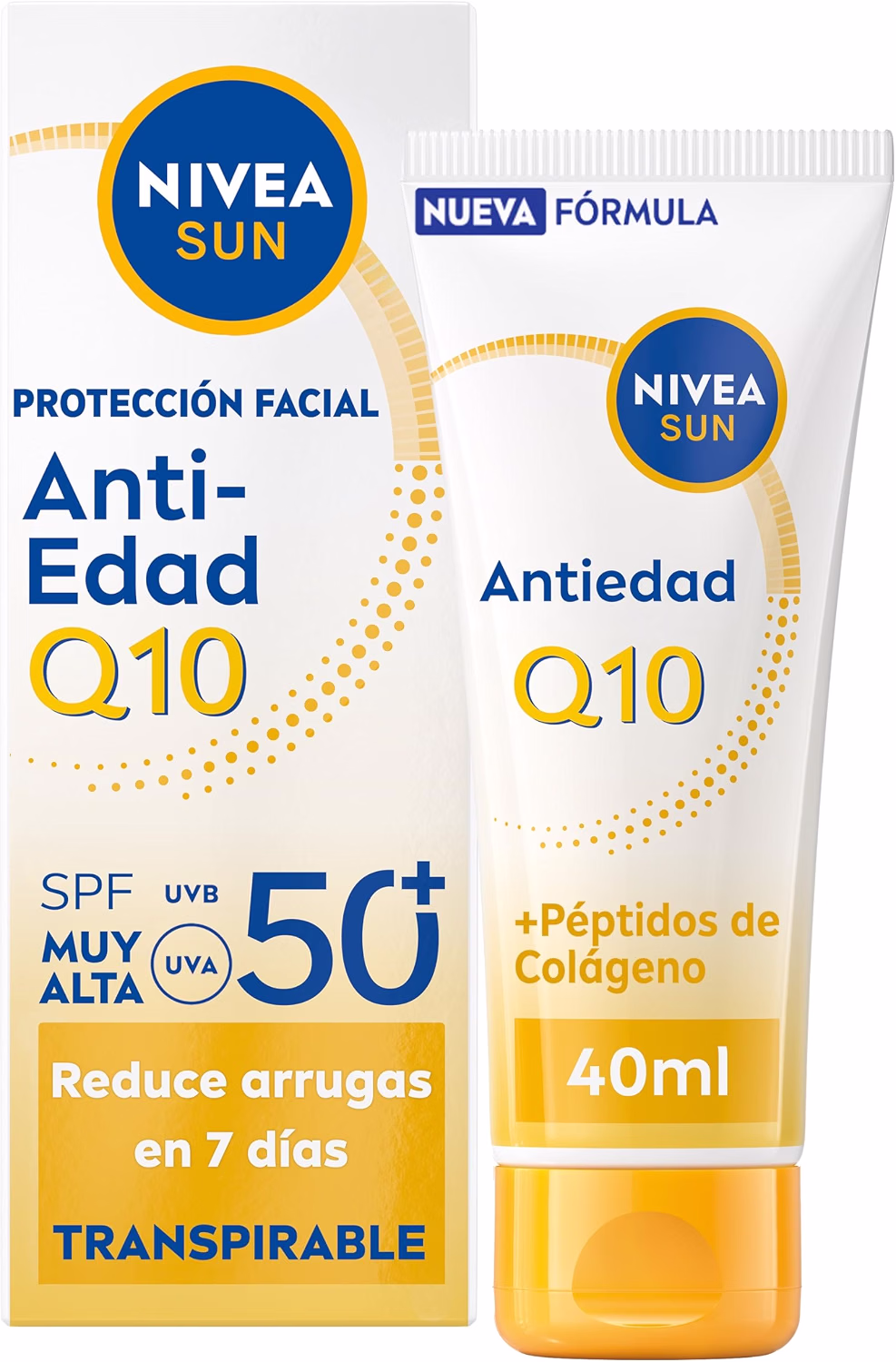 NIVEA SUN Q10 Protección Facial Antiedad SPF50+