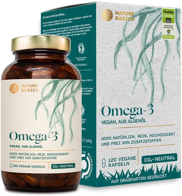 Nature Basics Omega 3 Vegano de Algas, cápsulas vegetales