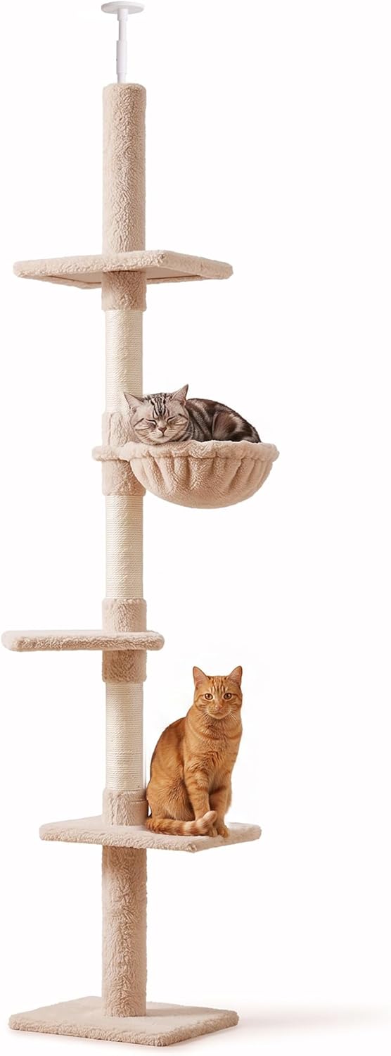 PawHut Torre 5 Niveles árbol rascador gatos