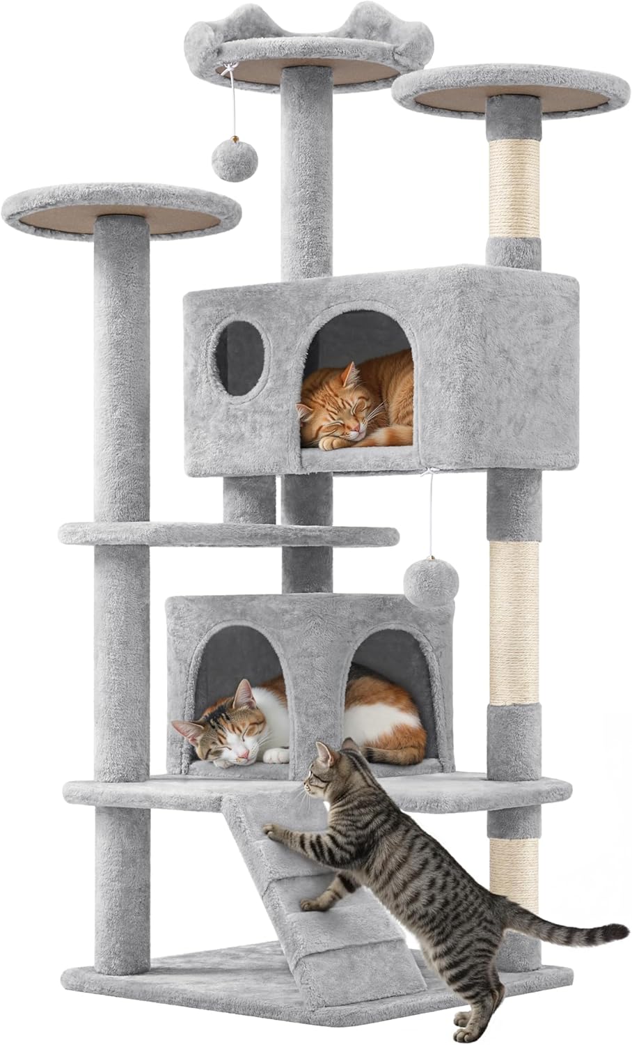 Yaheetech 139 cm árbol rascador gatos