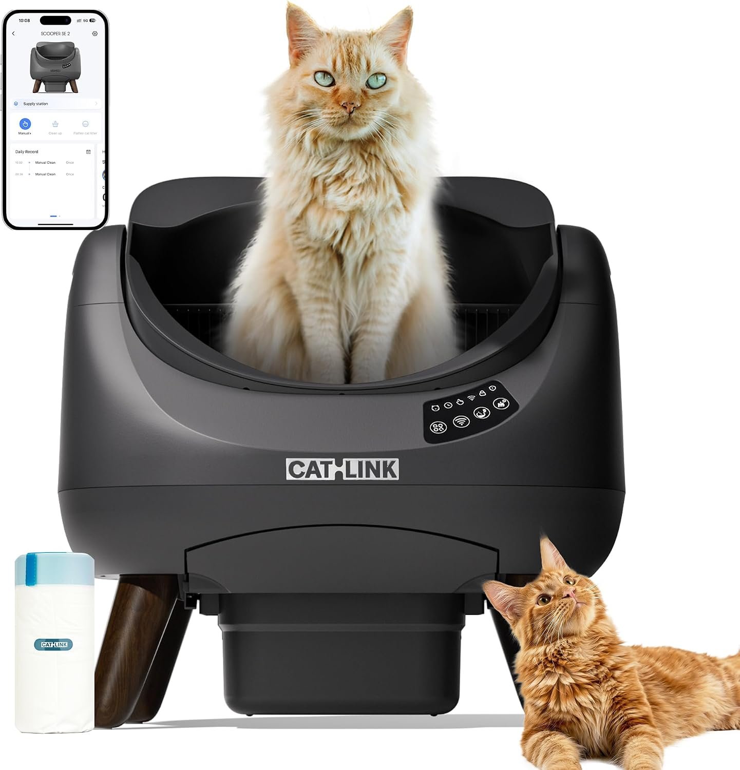 CATLINK arenero inteligente con app y registro por gato