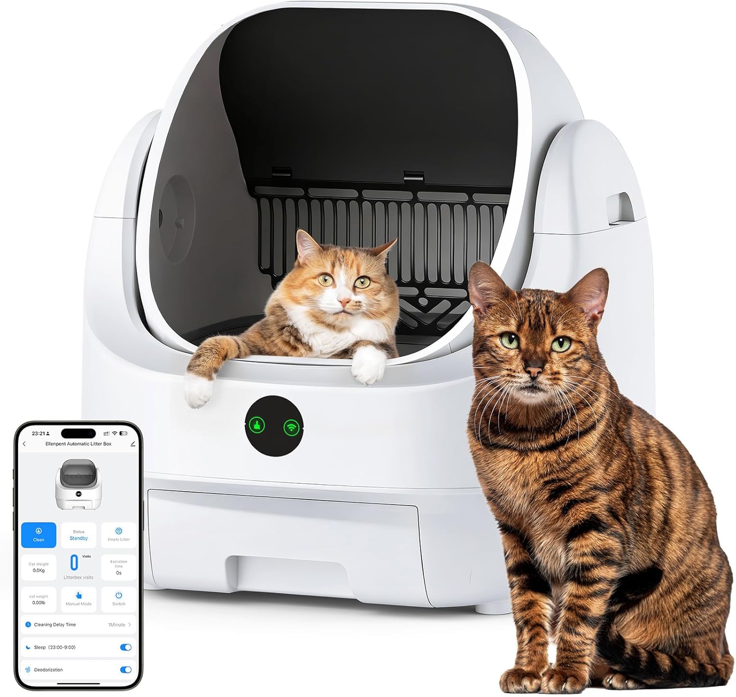 Ellenpent arenero autolimpiable entrada gama para gatos